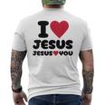 I Love Jesus And Jesus Loves You Christian Men's T-shirt Back Print