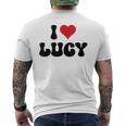 I Love Lucy I Heart Lucy Valentine's Day Men's T-shirt Back Print