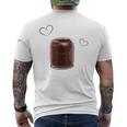 Lustiges Pudding-Liebhaber Kurzärmliges Herren-T-Kurzärmliges Herren-T-Shirt, Herziges Motiv für Fans