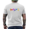 Marine Crayon Colorful Art Mens Back Print T-shirt