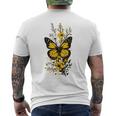 Mariposa Amarilla Primavera Hermosas Mariposas Oruga Camiseta Hombre Estampado Espalda