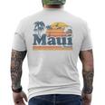 Maui Hawaii Vintage Surf Beach Surfing 70'S Retro Hawaiian Men's T-shirt Back Print
