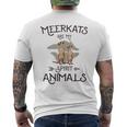 Meerkats Are My Spirit Animals Cool Vintage Meerkat Men's T-shirt Back Print