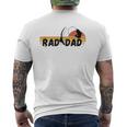 Mens Cool Retro Fishing Rad Dad Father's Day Mens Back Print T-shirt