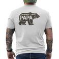 Men's Papa Camping Bear Top Camper Grandpa For Men Mens Back Print T-shirt