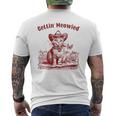 Meowdy Bachelorette Party Cowgirl Cowboy Cat Bridal Squad Men's T-shirt Back Print
