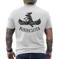 Minnesota Moose Moose Canoe Men's T-shirt Back Print