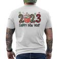 New Years Eve Party Supplies 2023 Happy New Year Mens Back Print T-shirt