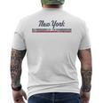 New York Vintage American Flag Retro Men's T-shirt Back Print