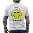 Have A Nice Day Smile Face Mens Back Print T-shirt