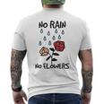 No Rain No Flowers Graphic Men's T-shirt Back Print