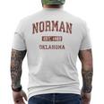 Norman Oklahoma Ok Vintage Athletic Sports Men's T-shirt Back Print