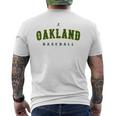 Oakland City Baseball Retro Vintage Baseball Lover Oakland Men's T-shirt Back Print