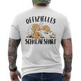 Offizielles Schlaf Pyjama Schlafanzug Herren Damen T-Shirt mit Rückendruck