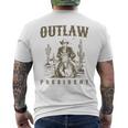 Outlaw President Trump Cowboy Trump 2024 Convicted Felon Men's T-shirt Back Print
