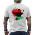 Pan African Flag Unia Map Of Africa Men's T-shirt Back Print