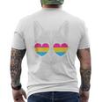 Pansexual Cat With Glasses Lgbt Pride Men's T-shirt Back Print