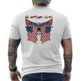 Papa American Flag Eagle Father's Day Mens Back Print T-shirt
