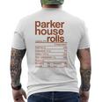 Parker House Rolls Nutrition Facts Thanksgiving Christmas Mens Back Print T-shirt