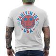 Party In The Usa 4Th Of July Preppy Smile Men's T-shirt Back Print