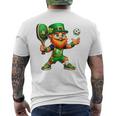 Pickleball Leprechaun St Patrick's Day Pickleball Player Men's T-shirt Back Print