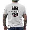 Pirmasens Germany United States Army Military Veteran Mens Back Print T-shirt