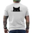 Pocket Black Cat Lover Women Men's T-shirt Back Print