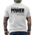 Power In The Blood Of Jesus Salvation Message Men's T-shirt Back Print