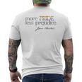 More Pride Less Prejudice Jane Austen Lgbt Fun Gay Lit Meme Men's T-shirt Back Print