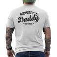 Promoted To Daddy Est 2023 New Dad New Birth Fathers Day Men's T-shirt Back Print