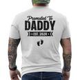 Promoted To Daddy Est 2024 Baby-Geschenke Für Neuen Papa T-Shirt mit Rückendruck