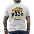 Proud Dad Of A Class Of 2024 Graduate Senior Graduation Men's T-shirt Back Print