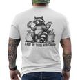 Raccoon Tacos And Chaos Mexican Food Lover Quote Men's T-shirt Back Print