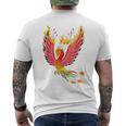 Rainbow Phoenix Fire Bird Men's T-shirt Back Print