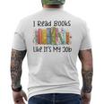 I Read Books Like It's My Job Book Lover Bookish Librarian Men's T-shirt Back Print