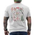 Retro Christmas Hairstylist Santas Favorite Hair Stylist Men's T-shirt Back Print