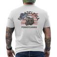 Retro Eagle Usa Flag Pennsylvania Vintage Philadelphia Men's T-shirt Back Print