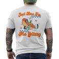 Retro Hot Dog I'm Just Here For The Glizzy Happy 4Th Of July Men's T-shirt Back Print