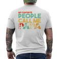 Retro Papa Line Worker Papa Witzigatertag T-Shirt mit Rückendruck