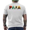 Retro Schlagzeug Papa Lustig Papa Schlagzeuger T-Shirt mit Rückendruck