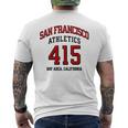 San Francisco Athletics 415 The Bay Area Ca Area Code 415 Men's T-shirt Back Print
