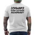 Schwarz War Unfortunately T-Shirt mit Rückendruck