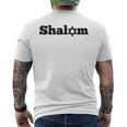 Shalom Hebrew Word For Peace Star Of David Hanukkah Men's T-shirt Back Print