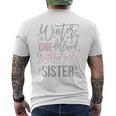 Sister Pink Winter Onederland 1St Birthday Snowflake Group Men's T-shirt Back Print
