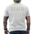 Snafu Military Slang Stencil Look Letters Men's T-shirt Back Print