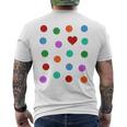 Spotty Dots Spots & Heart Yellow Men Women Children Spot Men's T-shirt Back Print