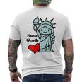 Statue Of Liberty I Love New York Men's T-shirt Back Print