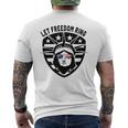 Statue Of Liberty Patriotic Sunglasses Let Freedom Ring Men's T-shirt Back Print