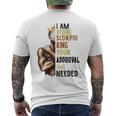 Strong Scorpio King Birthday Zodiac Astrology Dad Men's T-shirt Back Print