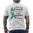 Teal Ribbon Support Squad Sexual Assault Awareness Month Men's T-shirt Back Print